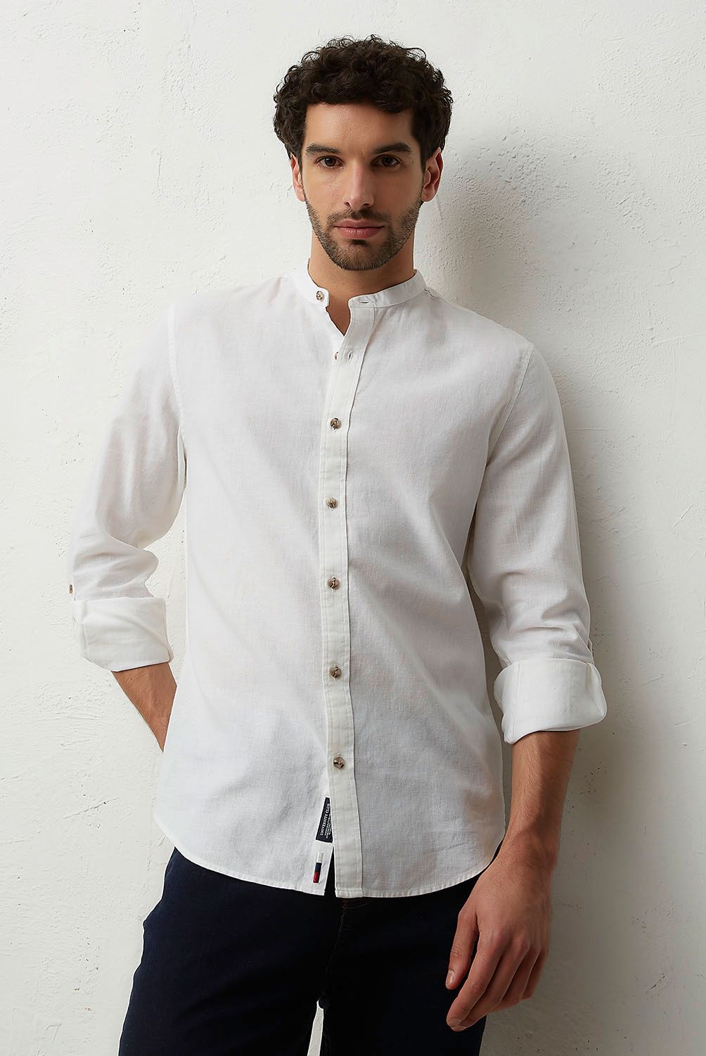 UNIVERSITY CLUB - Camisa Manga Larga Casual Lino Hombre University Club