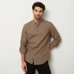 UNIVERSITY CLUB - Camisa Manga Larga Casual Lino Hombre