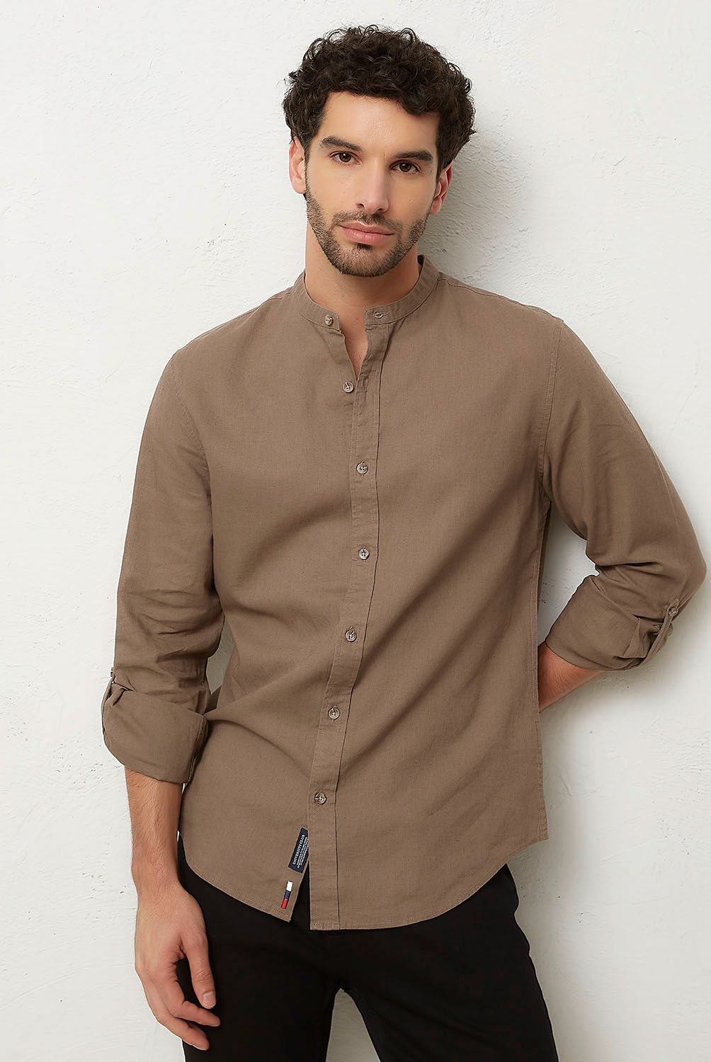 UNIVERSITY CLUB - Camisa Manga Larga Casual Lino Hombre University Club