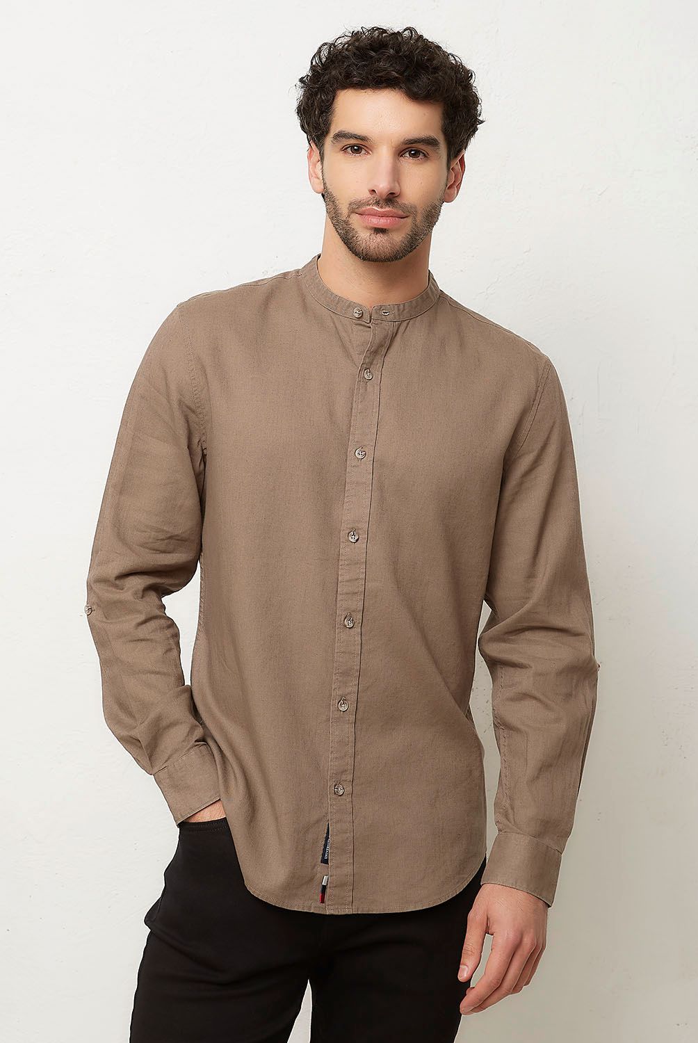 UNIVERSITY CLUB - Camisa Manga Larga Casual Lino Hombre University Club