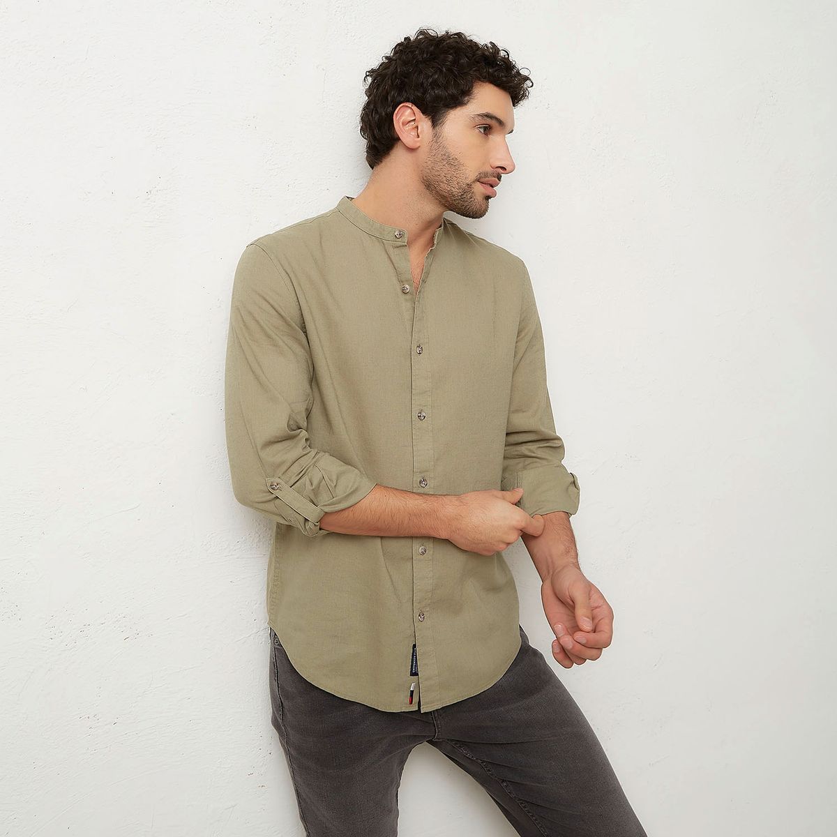 UNIVERSITY CLUB - Camisa Manga Larga Casual Lino Hombre University Club