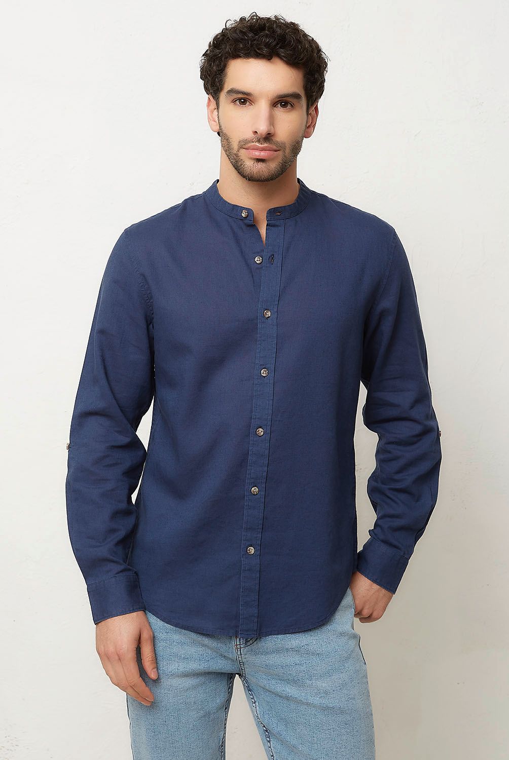 UNIVERSITY CLUB - Camisa Manga Larga Casual Lino Hombre University Club