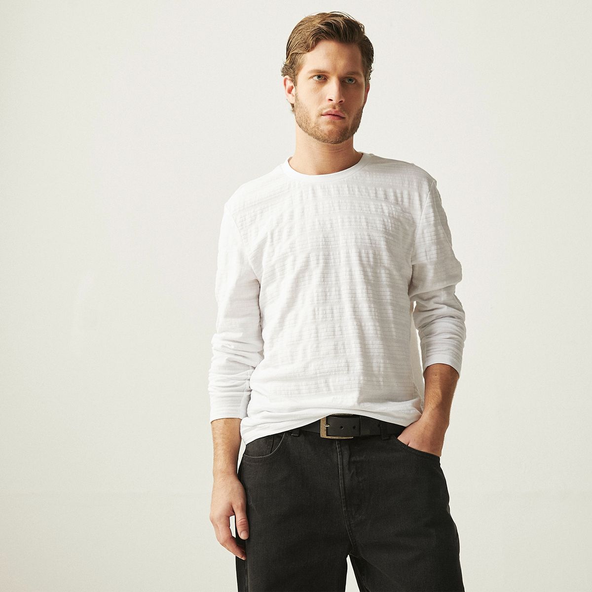 BASEMENT - Polera Manga Corta Hombre Basement