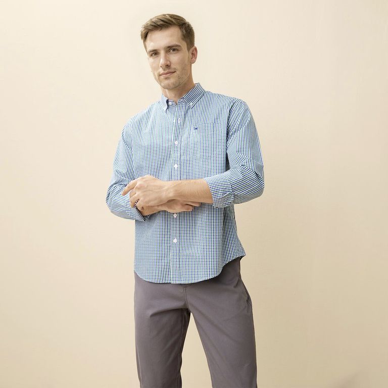 Camisa Manga Larga Algodón Hombre