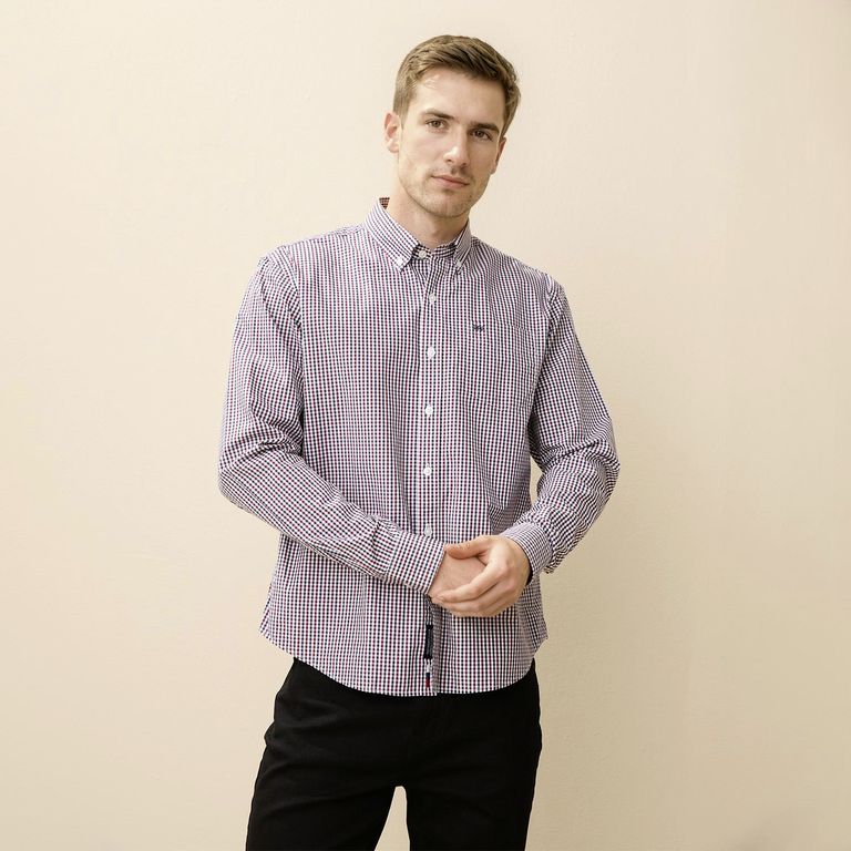 Camisa Manga Larga Algodón Hombre