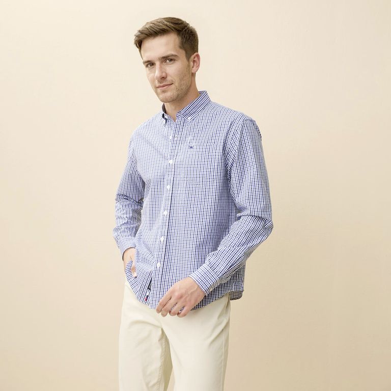 Camisa Manga Larga Algodón Hombre