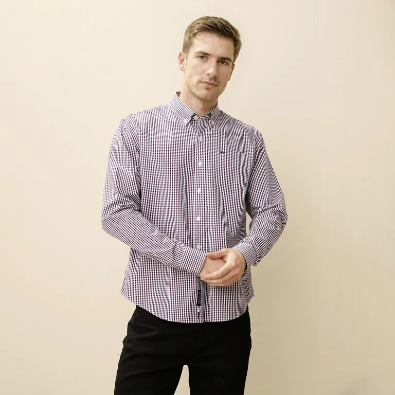 Camisa Manga Larga Algodón Hombre