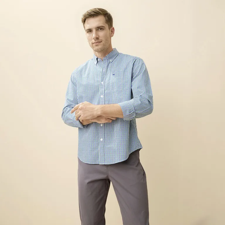 Camisa Manga Larga Algodón Hombre