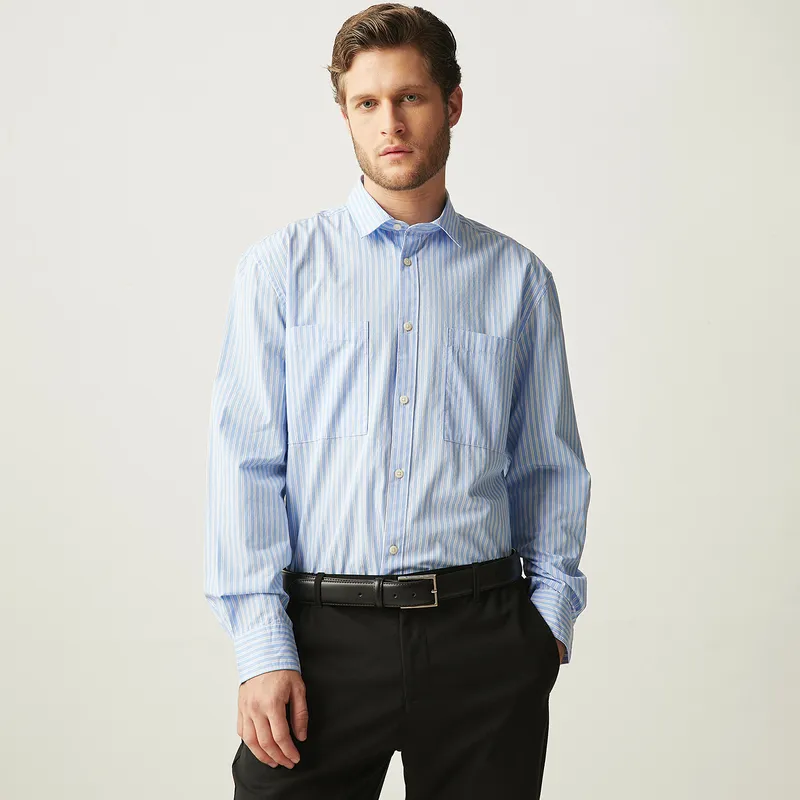 BASEMENT - Camisa Manga Larga Hombre Basement