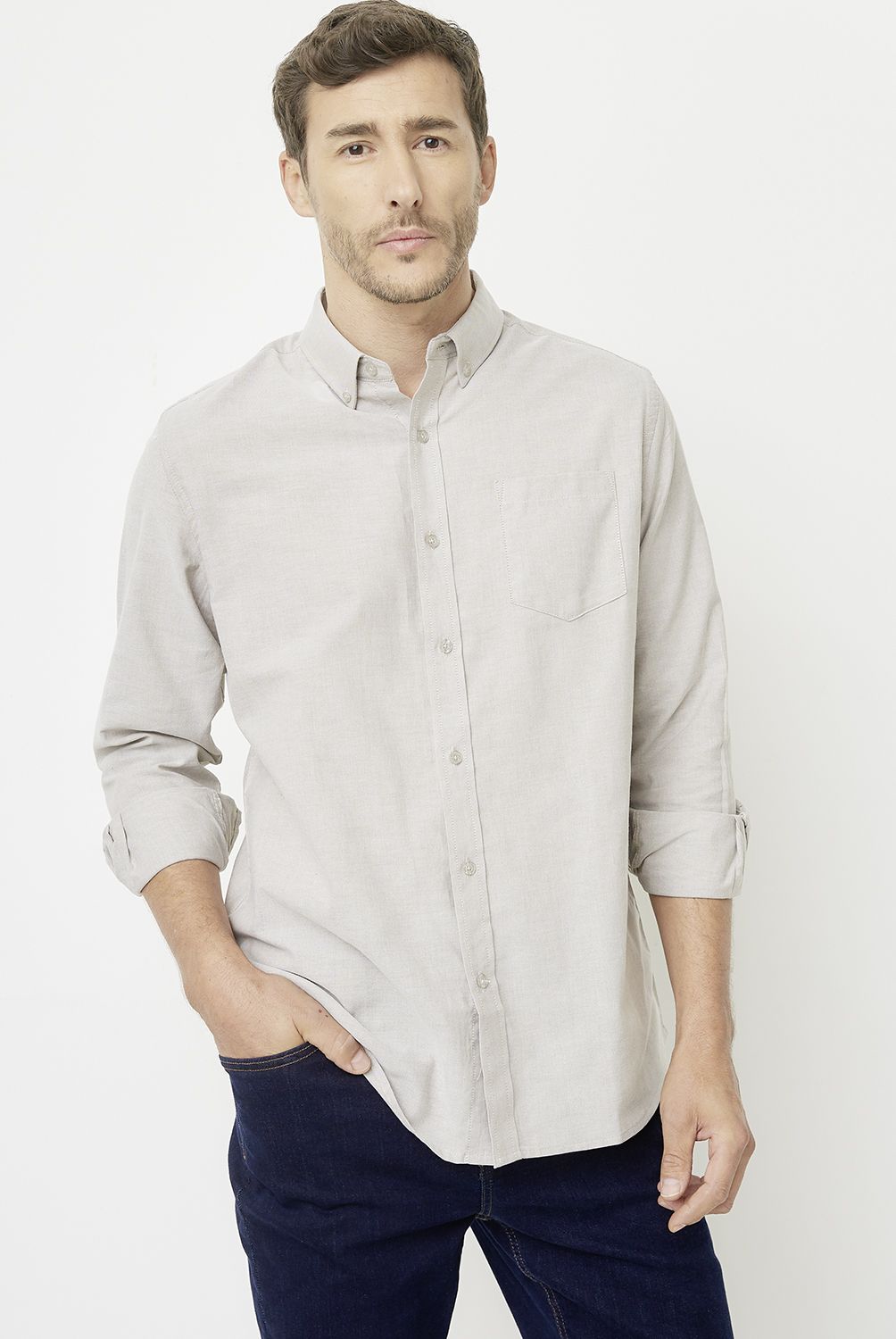 NEWPORT - Camisa Manga Larga Algodón Hombre Newport