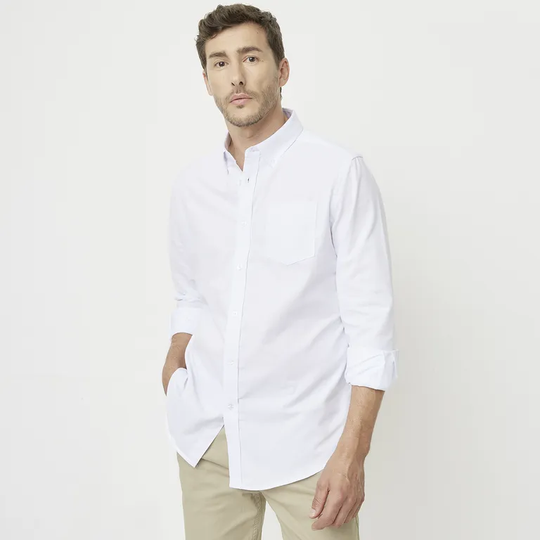 NEWPORT Camisa Manga Larga Algodón Hombre