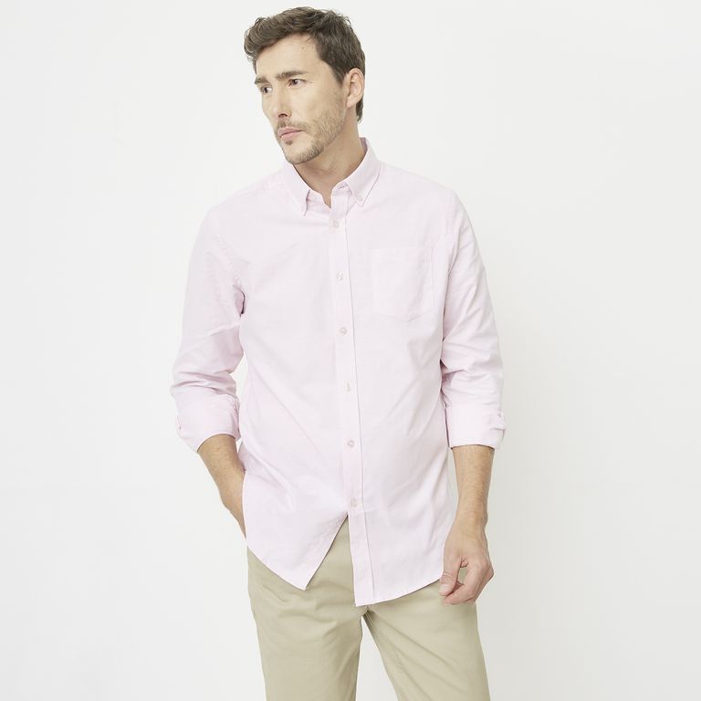 Camisa Manga Larga Algodón Hombre