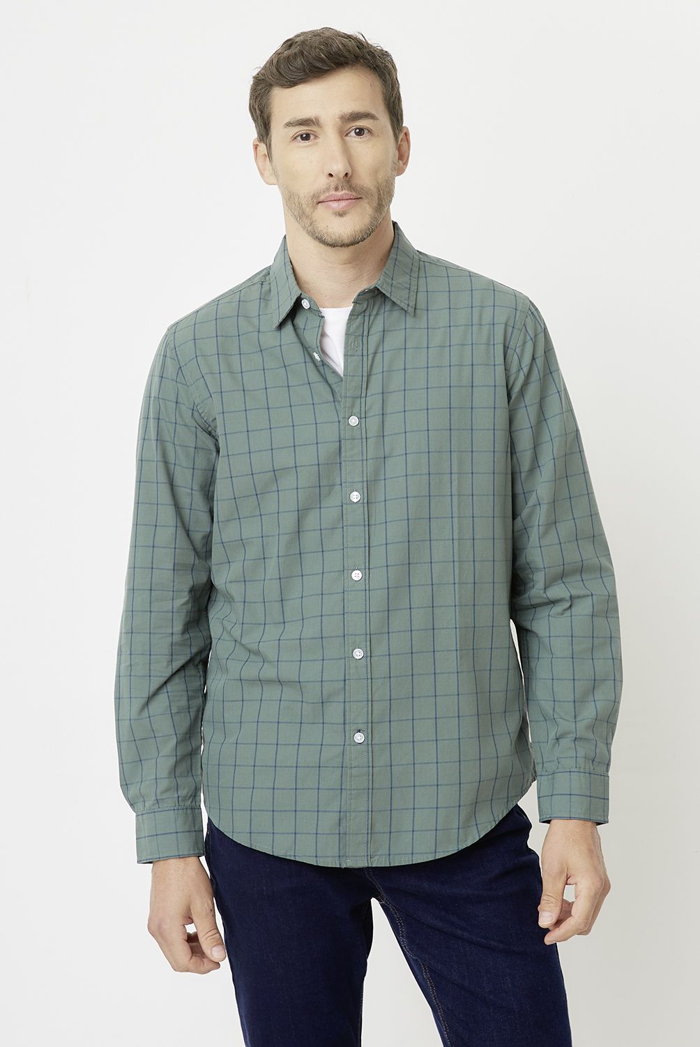 NEWPORT - Camisa Casual Manga Larga Hombre Newport