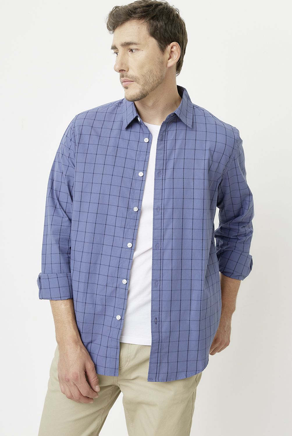 NEWPORT - Camisa Casual Manga Larga Hombre Newport