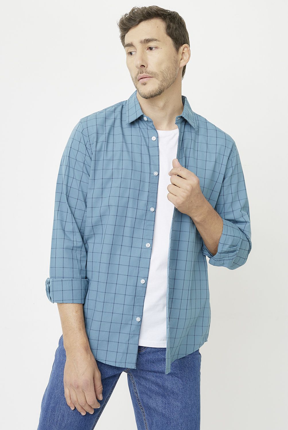 NEWPORT - Camisa Casual Manga Larga Hombre Newport