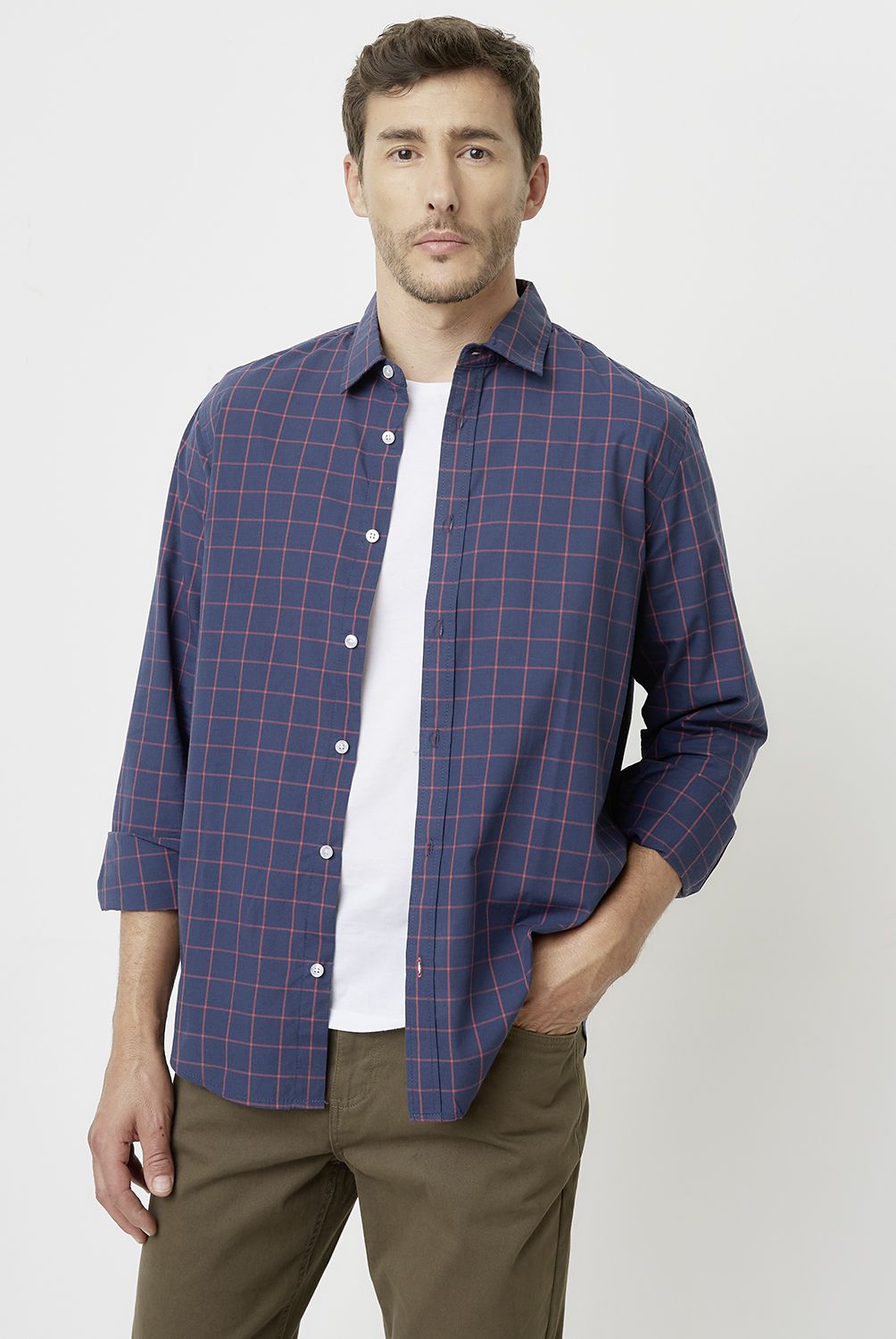 NEWPORT - Camisa Casual Manga Larga Hombre Newport