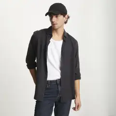 BASEMENT - Camisa Manga Larga Hombre