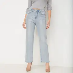 MOSSIMO - Jeans Straight Tiro Medio Mujer
