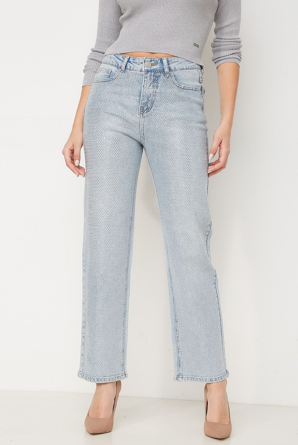 MOSSIMO - Jeans Straight Tiro Medio Mujer Mossimo