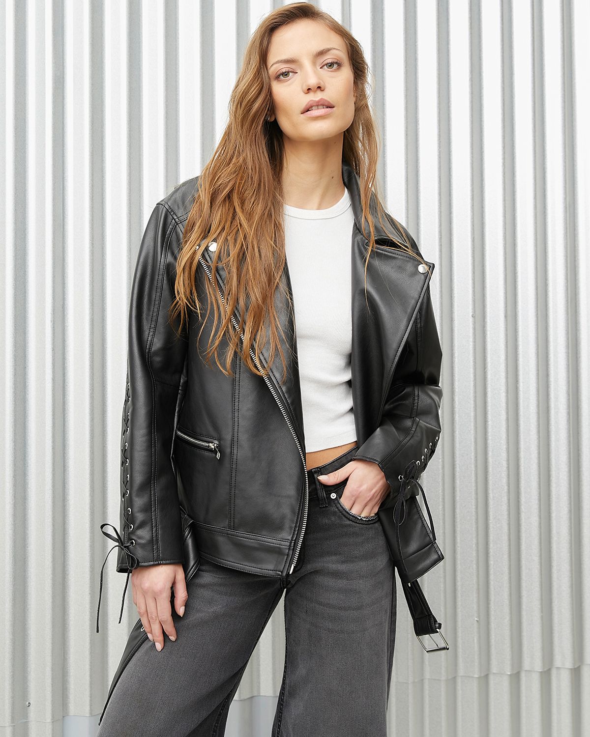 Chaqueta Americanino Mossimo Chaqueta Cuero Mujer - Main Image