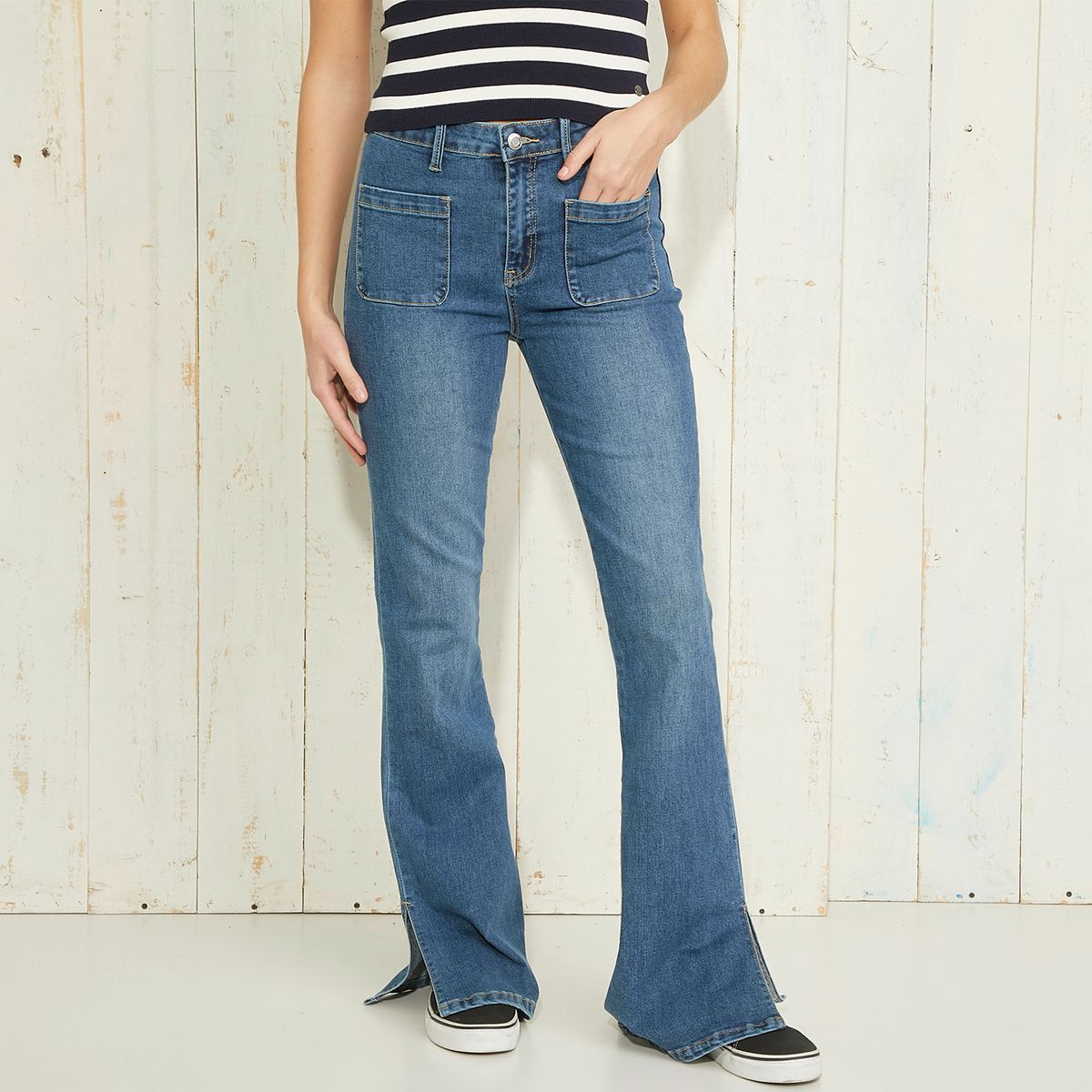 DOO AUSTRALIA - Jeans Flare Tiro Medio Mujer Doo Australia