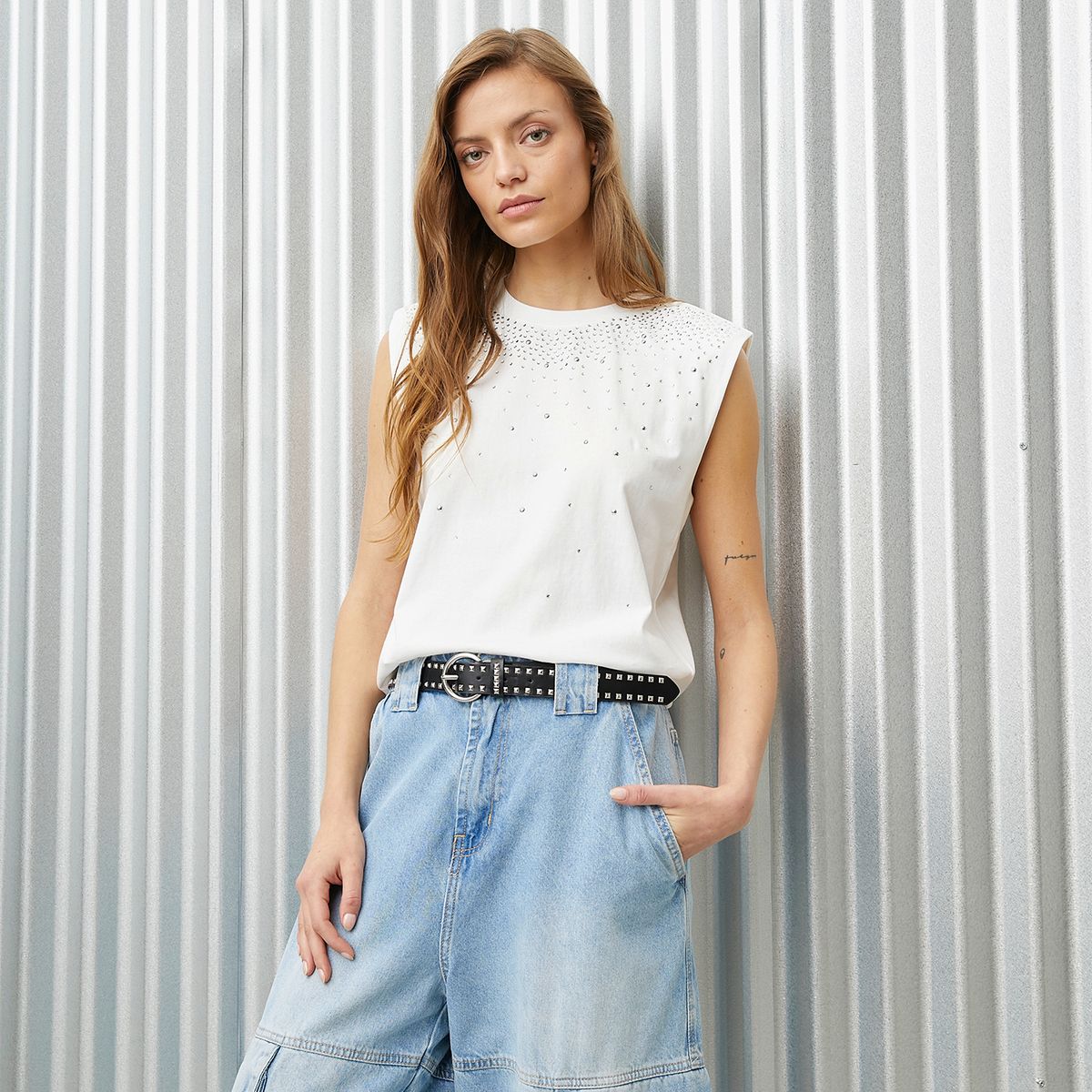 AMERICANINO - Polera Manga Corta Algodón Mujer Americanino