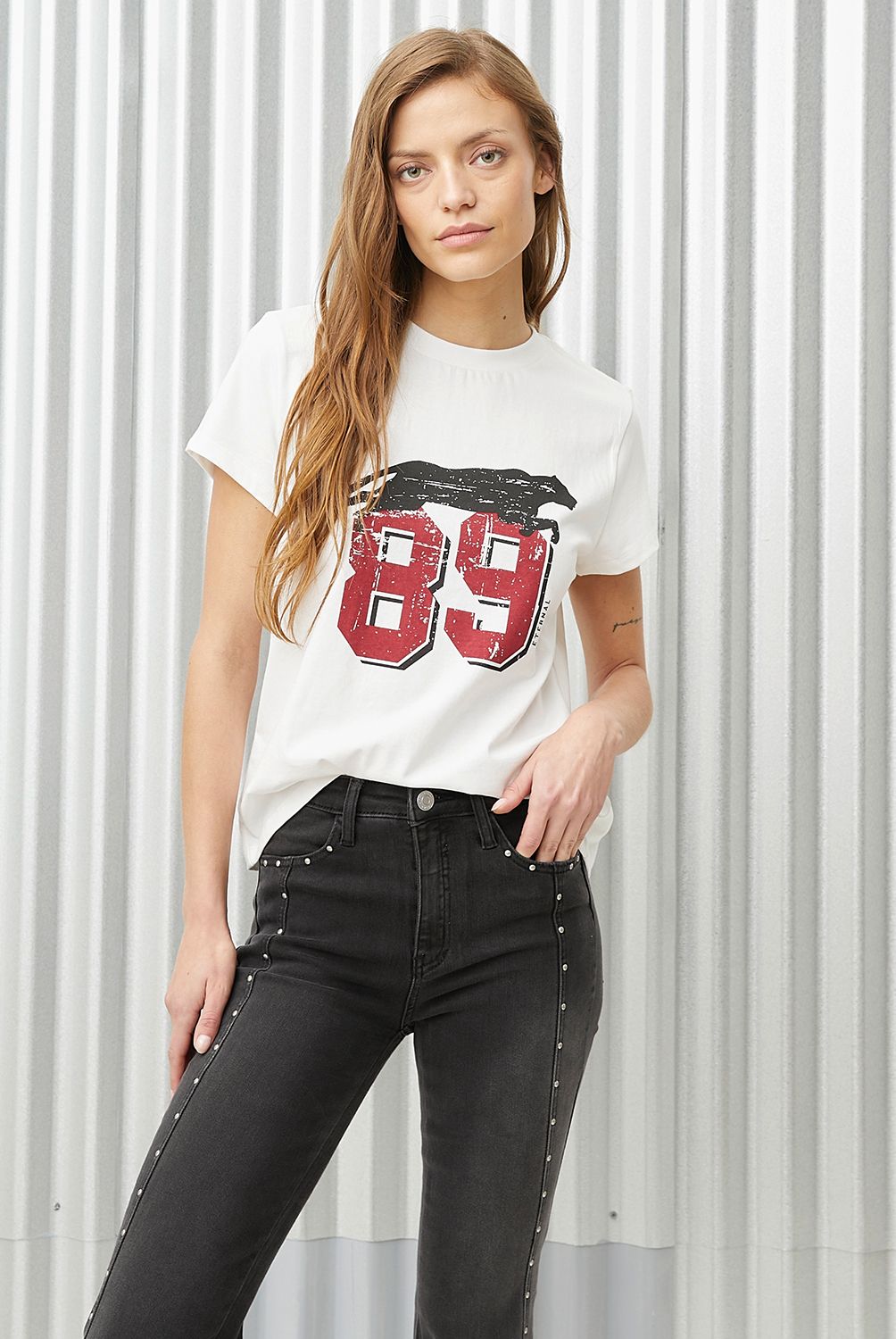 AMERICANINO - Polera Manga Corta Algodón Mujer Americanino