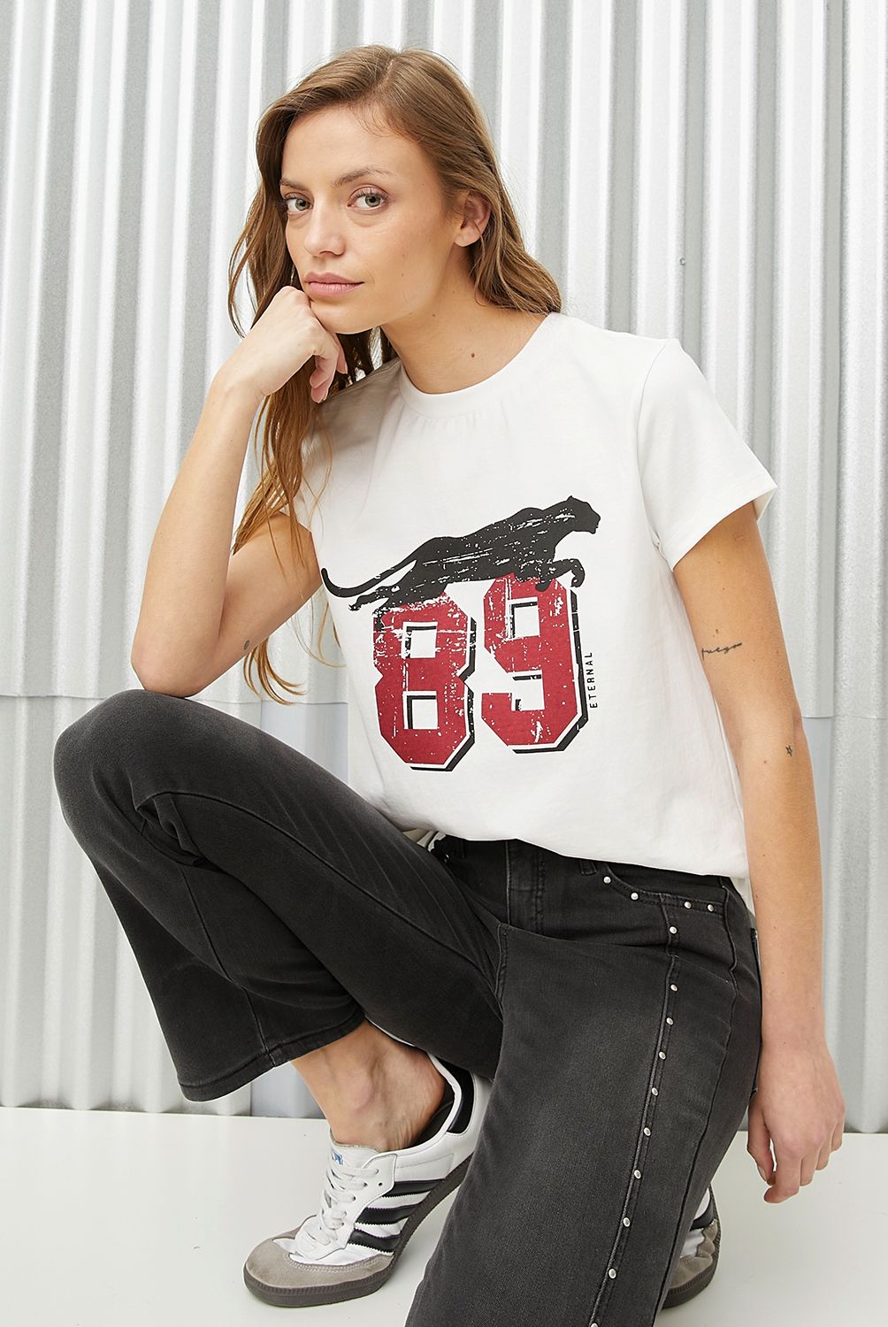 AMERICANINO - Polera Manga Corta Algodón Mujer Americanino