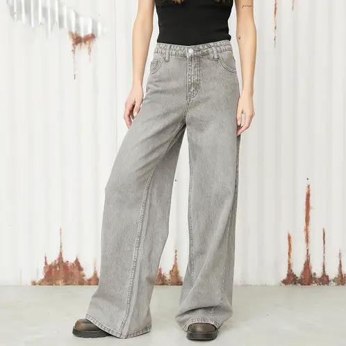 AMERICANINO - Jeans Wide Leg Tiro Alto Mujer