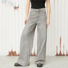 AMERICANINO - Jeans Wide Leg Tiro Alto Mujer