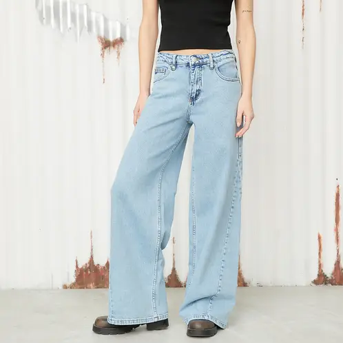 AMERICANINO - Jeans Wide Leg Tiro Alto Mujer