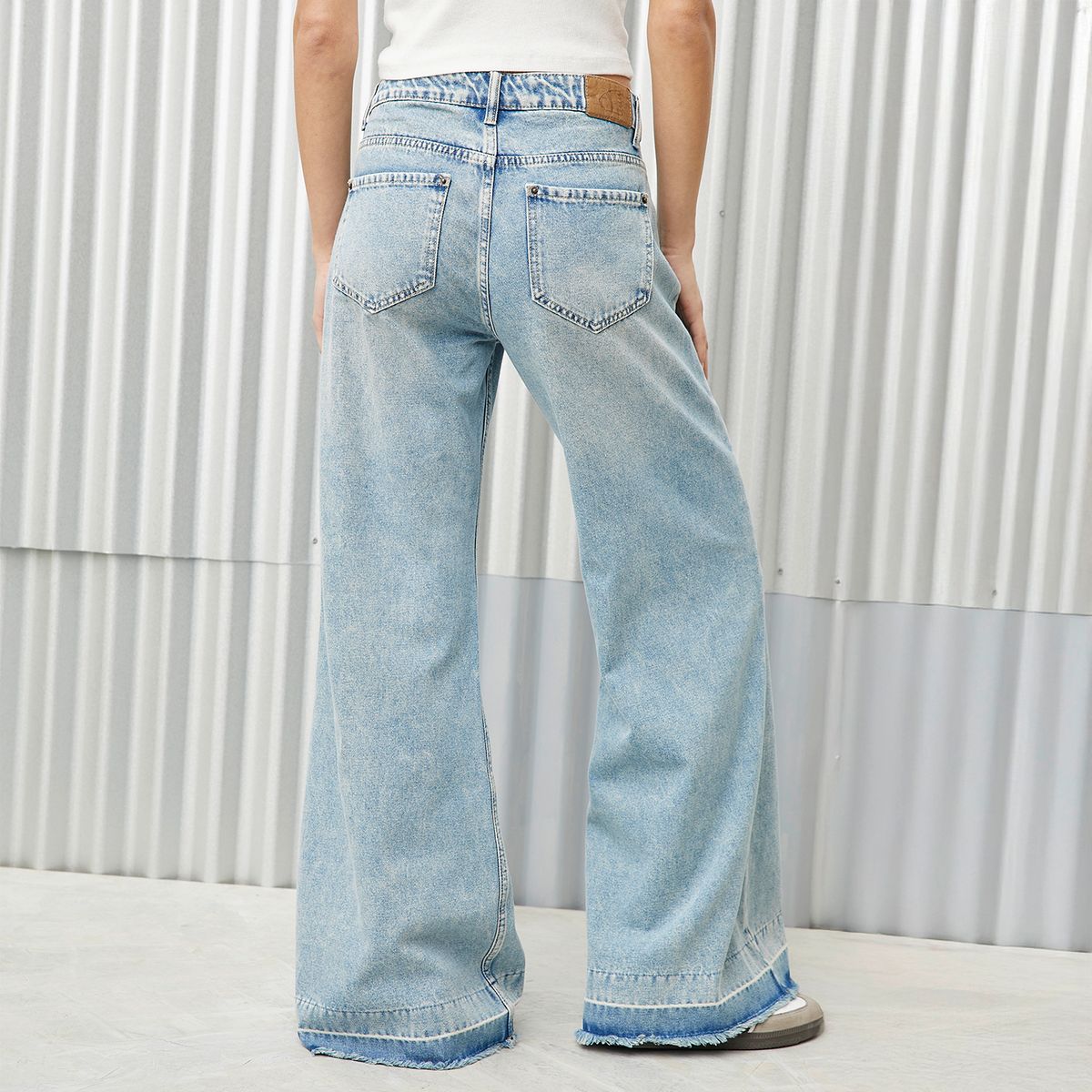 AMERICANINO - Jeans Wide Tiro Alto Mujer Americanino