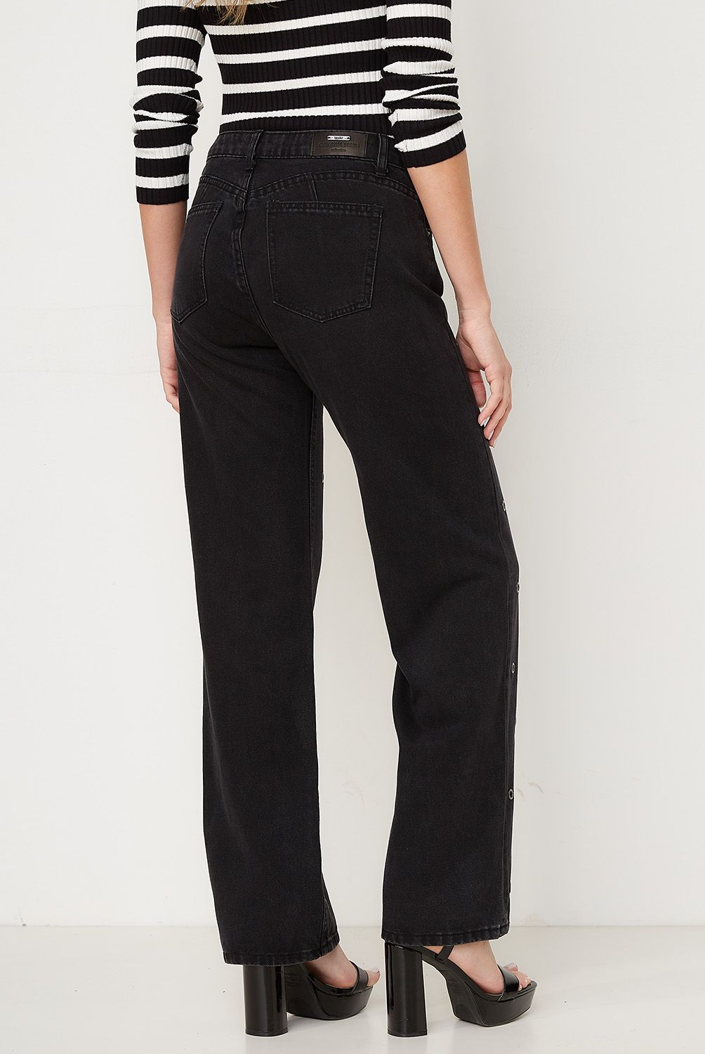 MOSSIMO - Jeans Straight Tiro Alto Mujer Mossimo