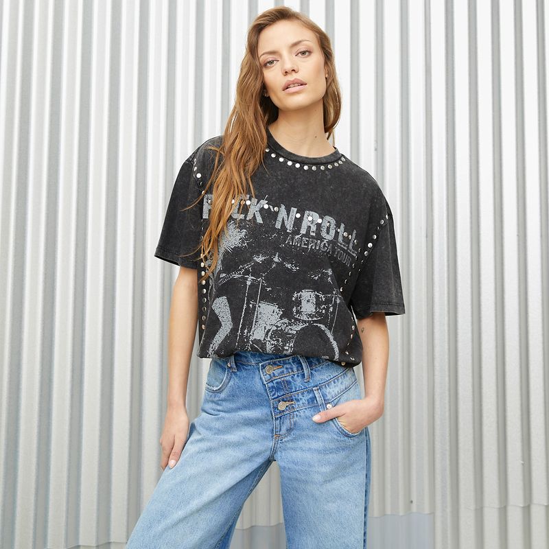 AMERICANINO - Polera Manga Corta Algodón Mujer Americanino