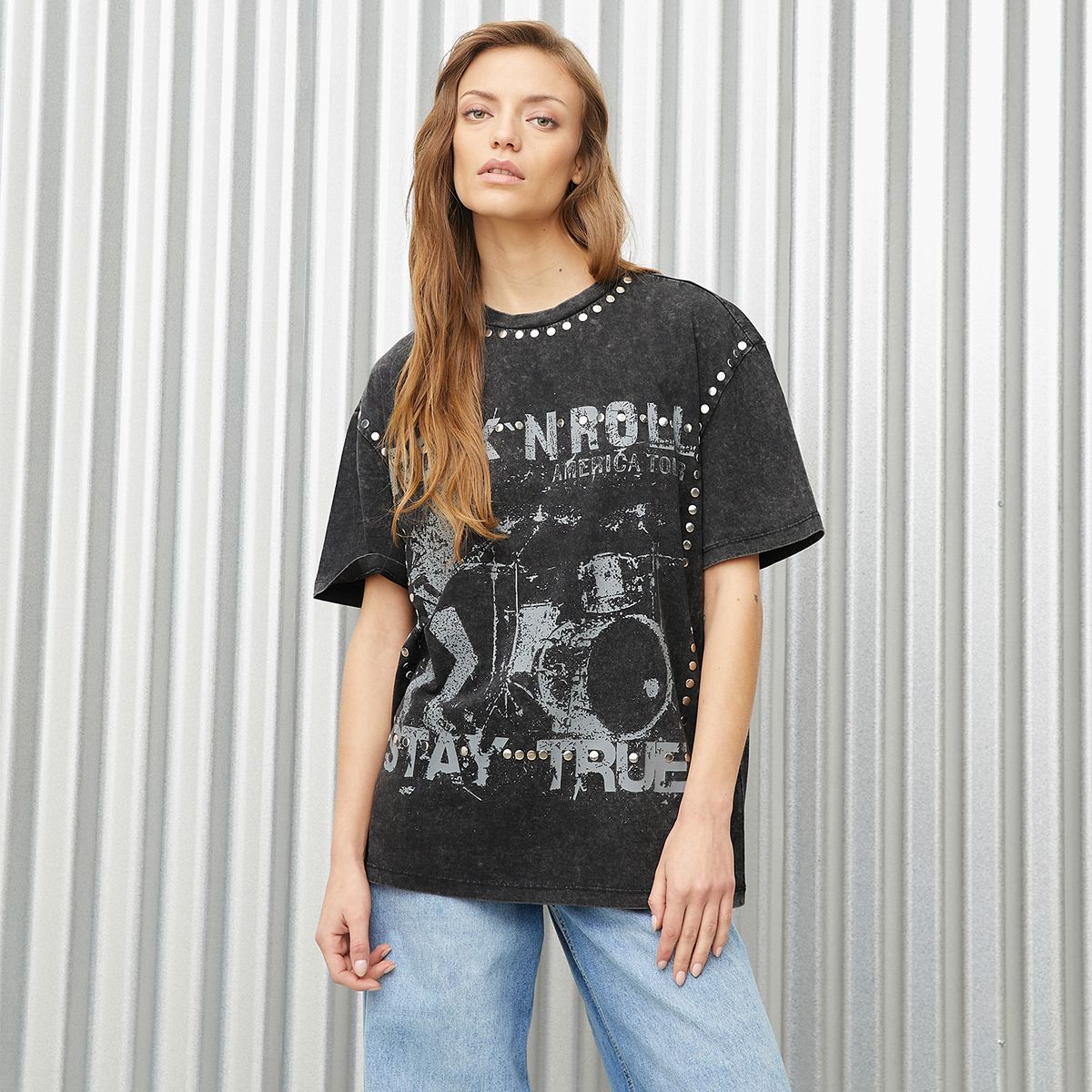 AMERICANINO - Polera Manga Corta Algodón Mujer Americanino