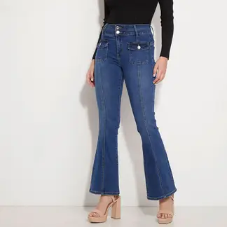 MOSSIMO - Jeans Flare Tiro Medio Mujer