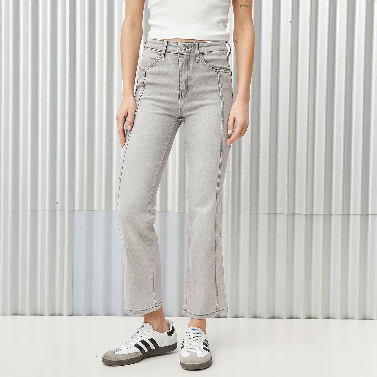 AMERICANINO - Jeans Flare Tiro Medio Mujer Americanino