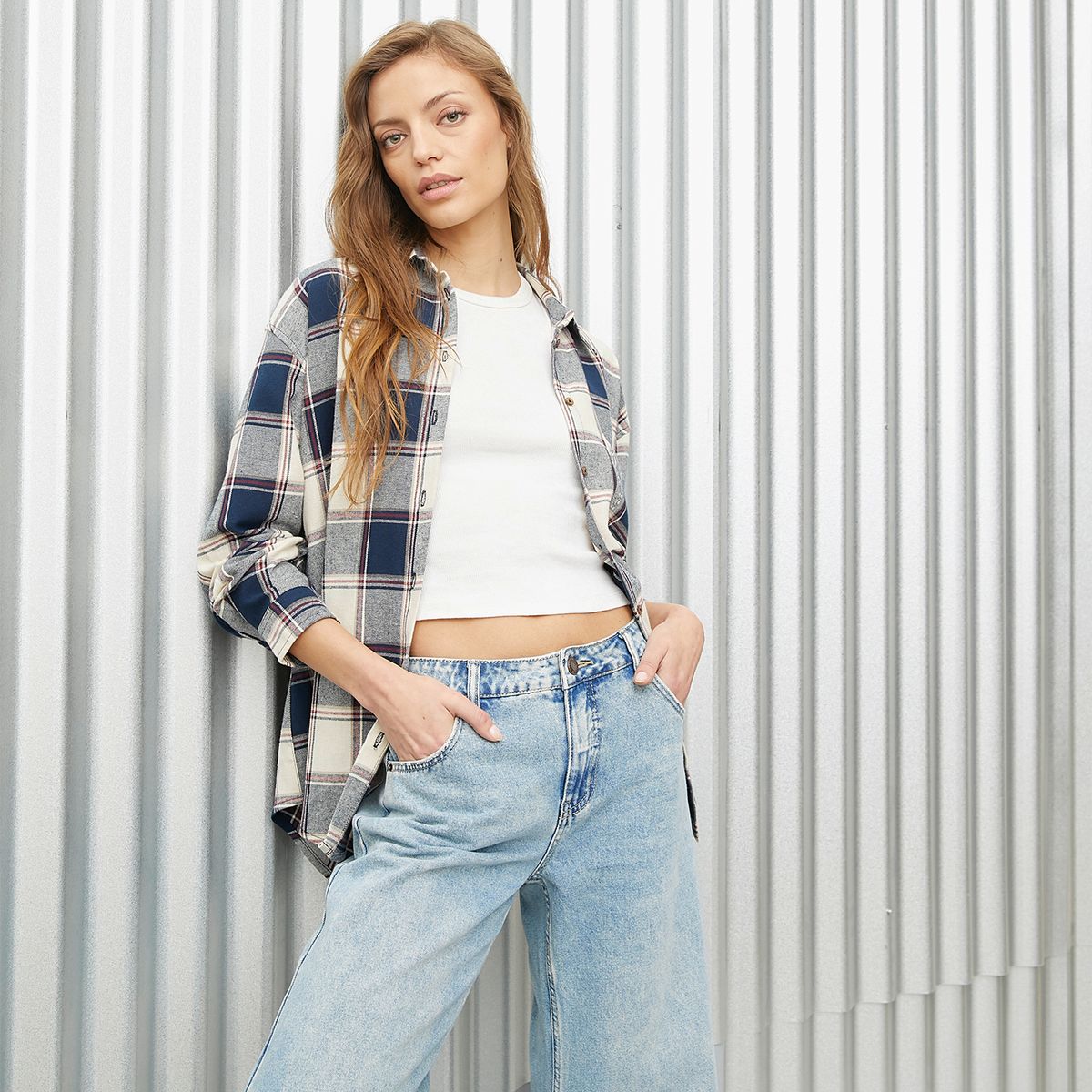 AMERICANINO - Camisa Manga Larga Algodón Mujer Americanino