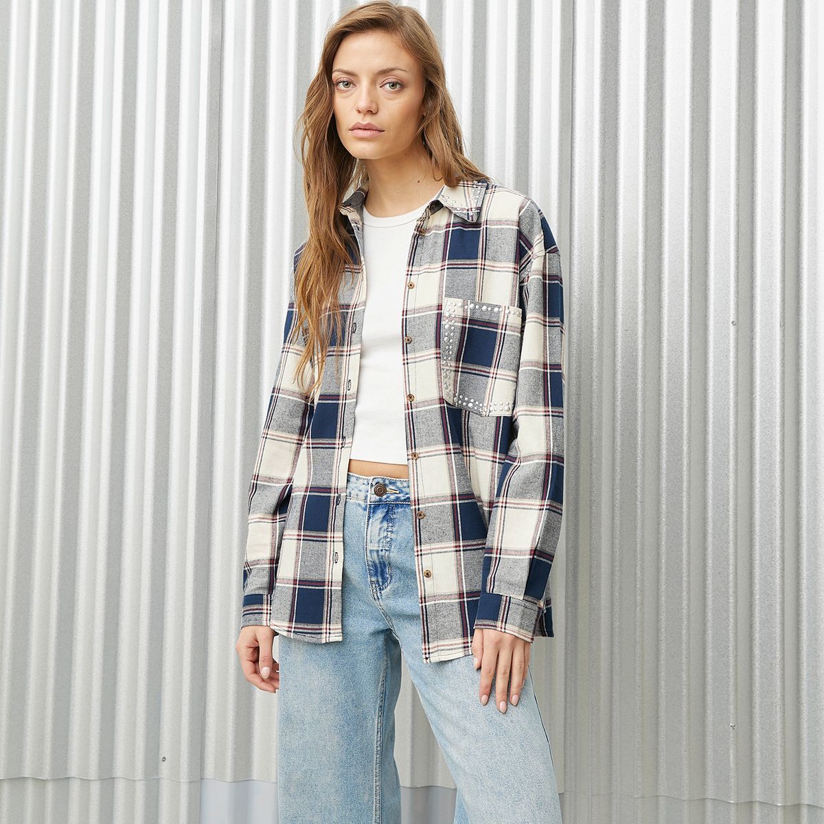 AMERICANINO - Camisa Manga Larga Algodón Mujer Americanino