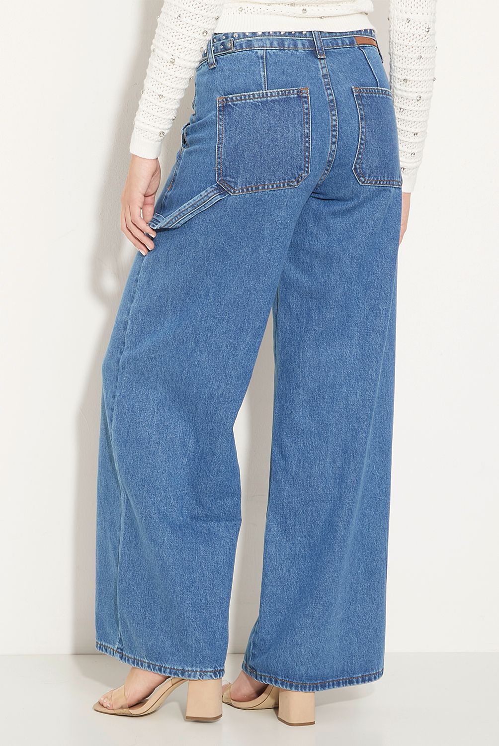 MOSSIMO - Jeans Wide Leg Tiro Medio Mujer Mossimo