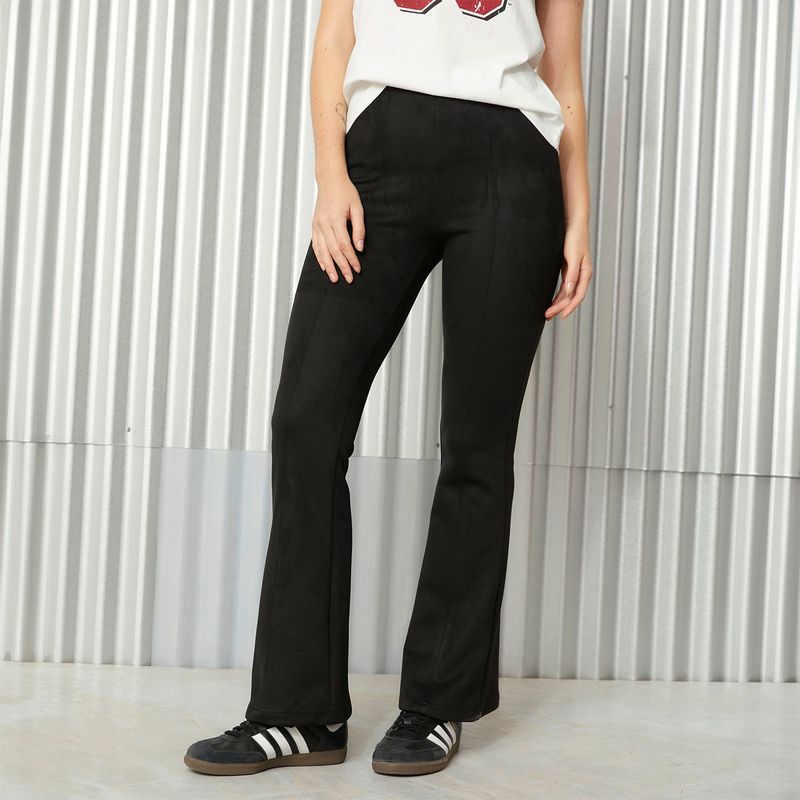 AMERICANINO - Pantalón Flare Tiro Medio Mujer Americanino
