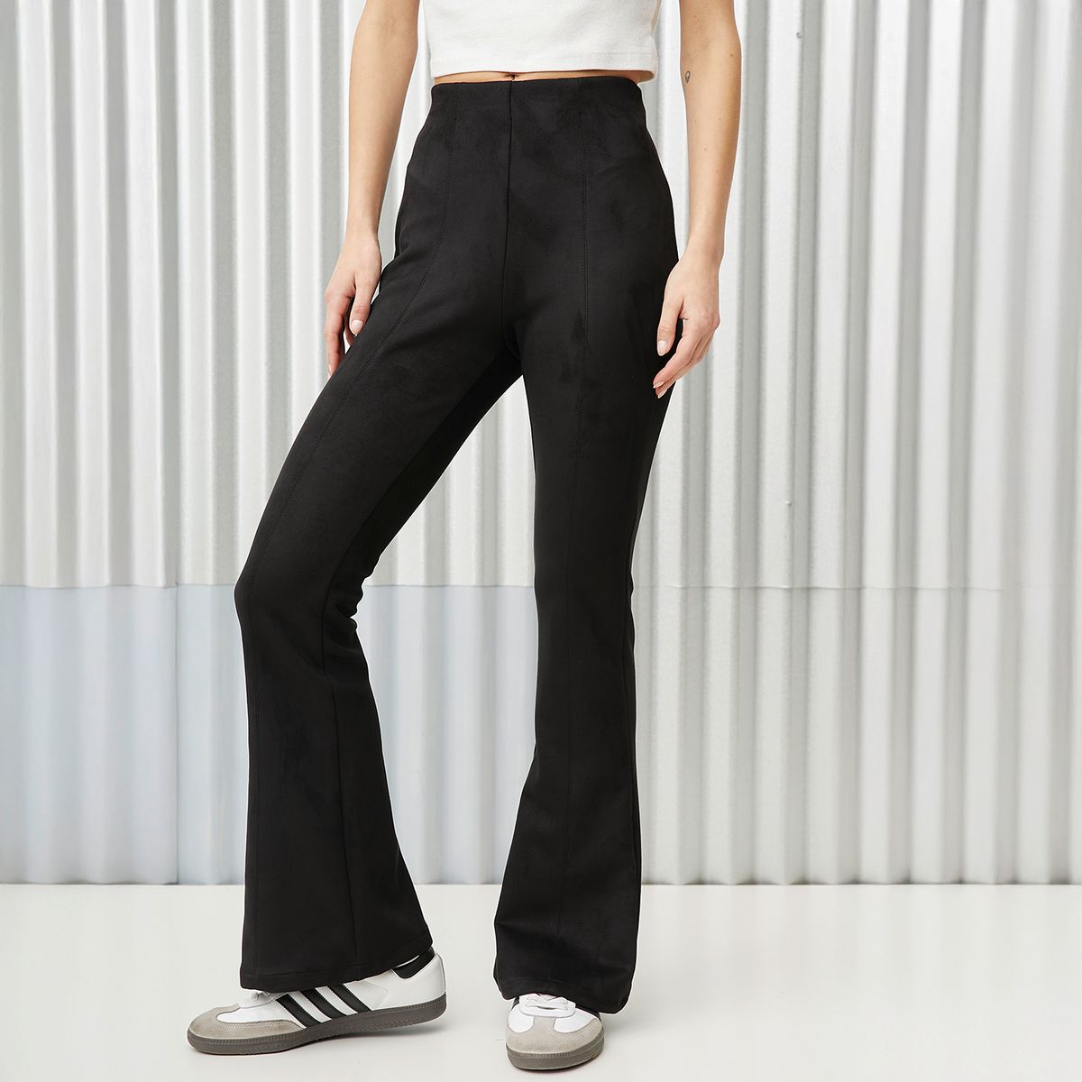 AMERICANINO - Pantalón Flare Tiro Medio Mujer Americanino