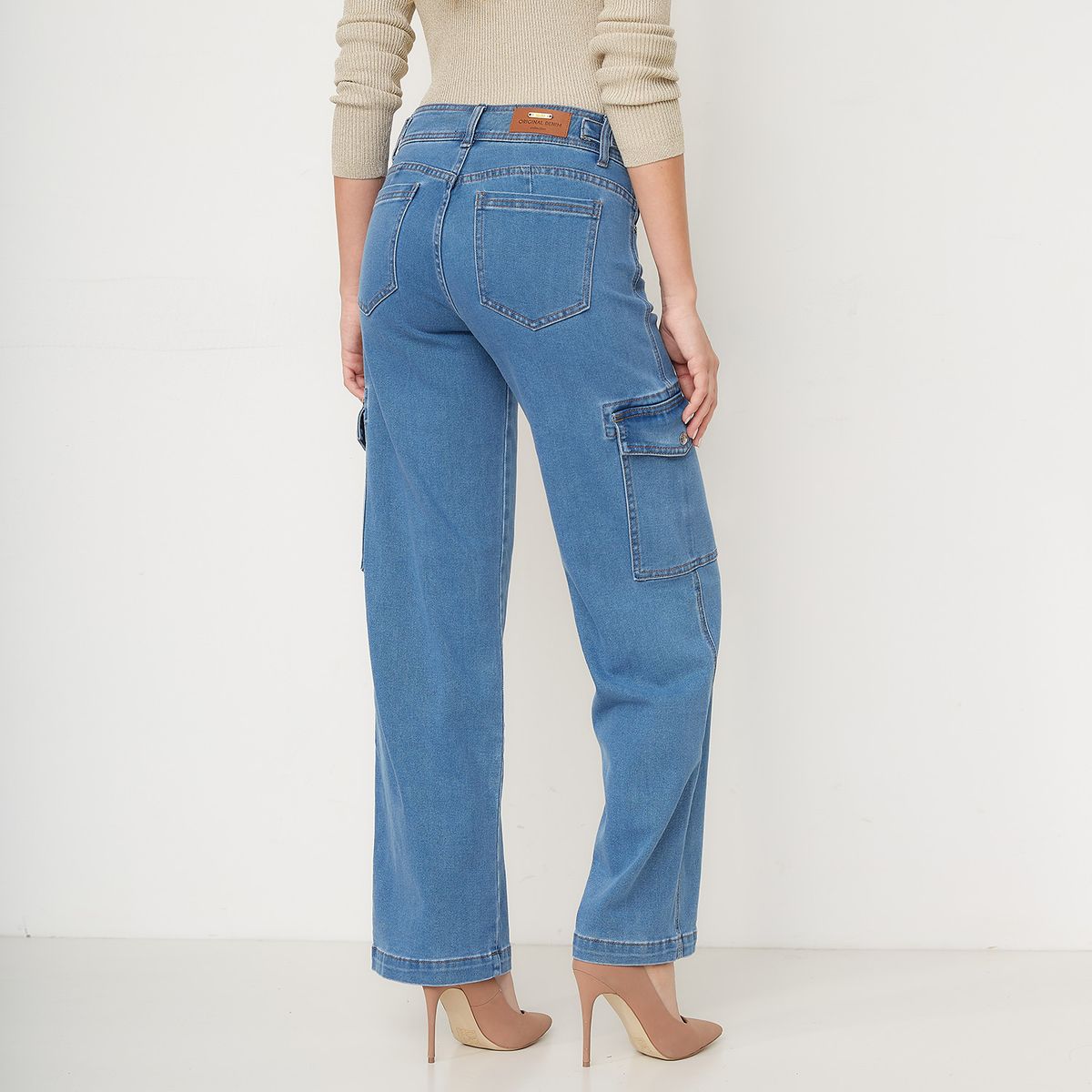 MOSSIMO - Jeans Straight Tiro Medio Mujer Mossimo