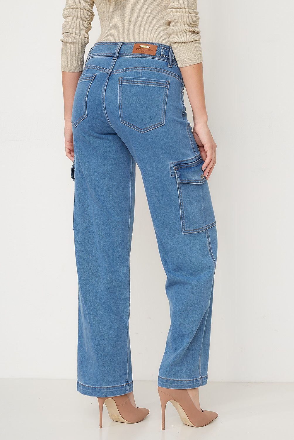 MOSSIMO - Jeans Straight Tiro Medio Mujer Mossimo