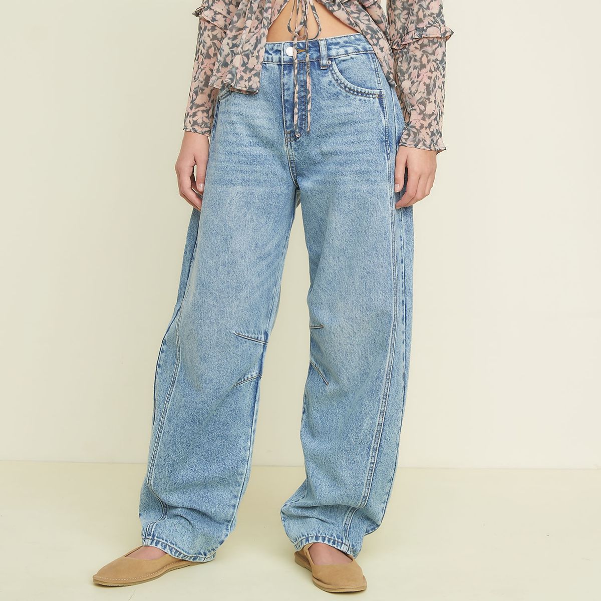 SYBILLA - Jeans Balloon Tiro Medio Mujer Sybilla