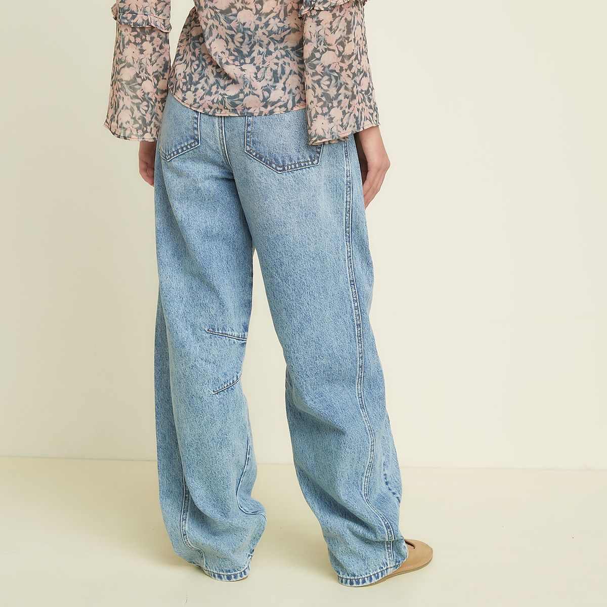 SYBILLA - Jeans Balloon Tiro Medio Mujer Sybilla