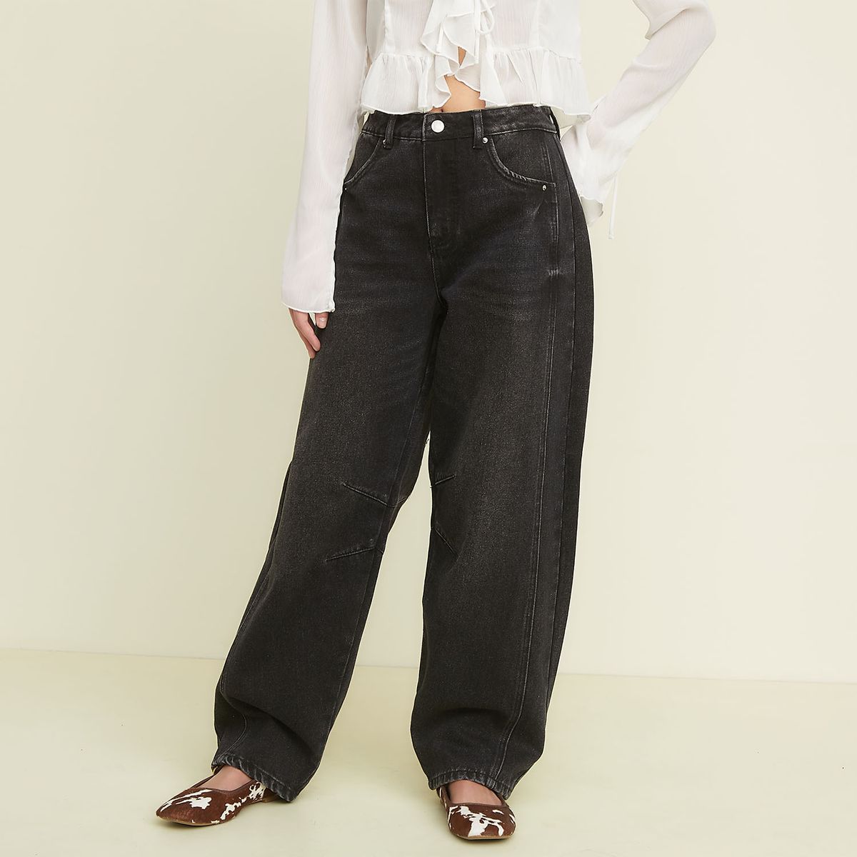 SYBILLA - Jeans Balloon Tiro Medio Mujer Sybilla