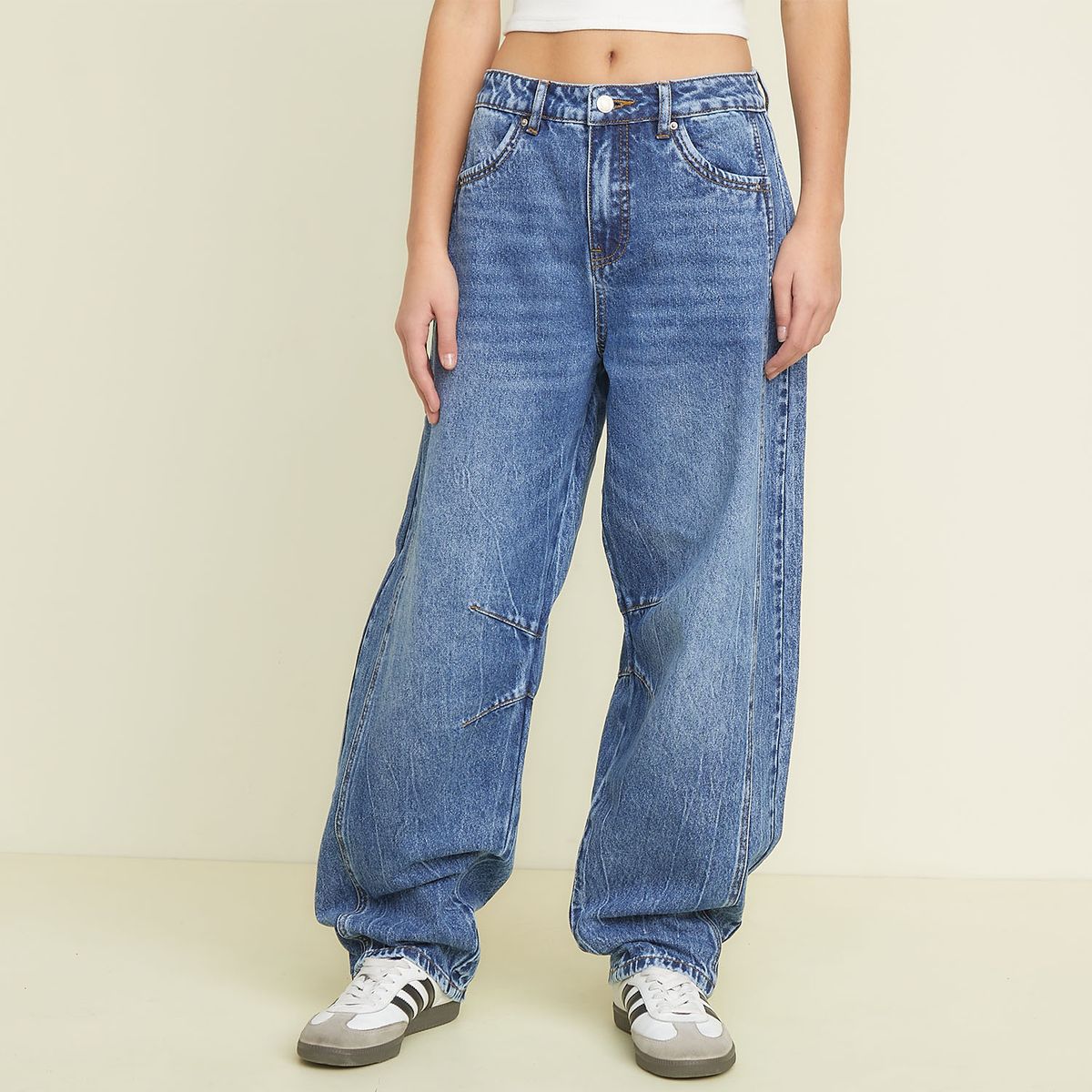 SYBILLA - Jeans Balloon Tiro Medio Mujer Sybilla