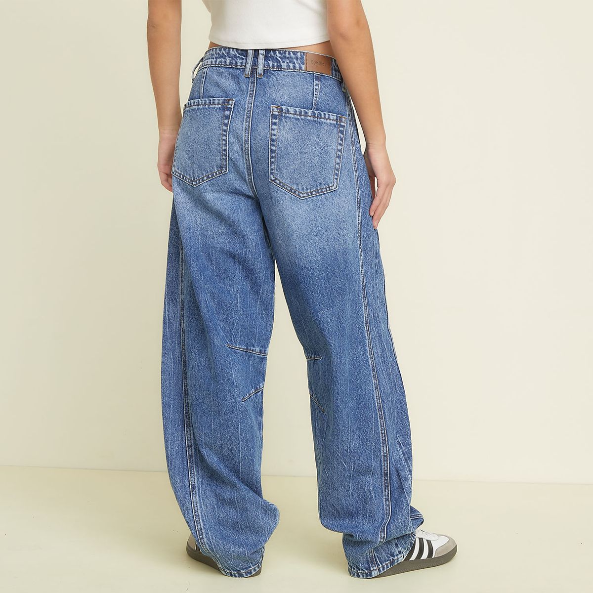 SYBILLA - Jeans Balloon Tiro Medio Mujer Sybilla