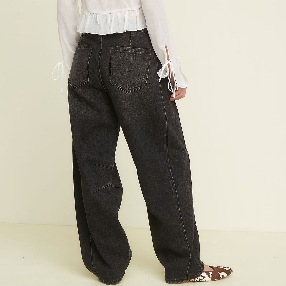 SYBILLA - Jeans Balloon Tiro Medio Mujer Sybilla